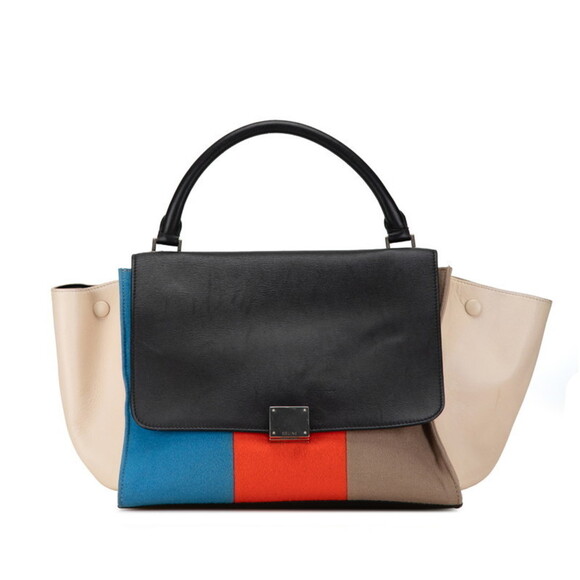 Celine Celine Trapeze Medium Tricolor Leather Handbag Leather Handbag - Picture 1 of 9